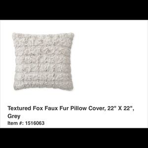 Williams-Sonoma Home Faux Fur 22” Pillow Covers 2